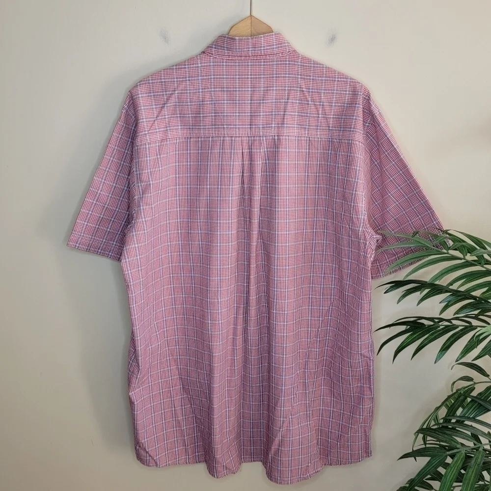 Wrangler | Rugged Wear Red Plaid Short Sleeve Button Down Shirt Size XL - Picture 4 of 4